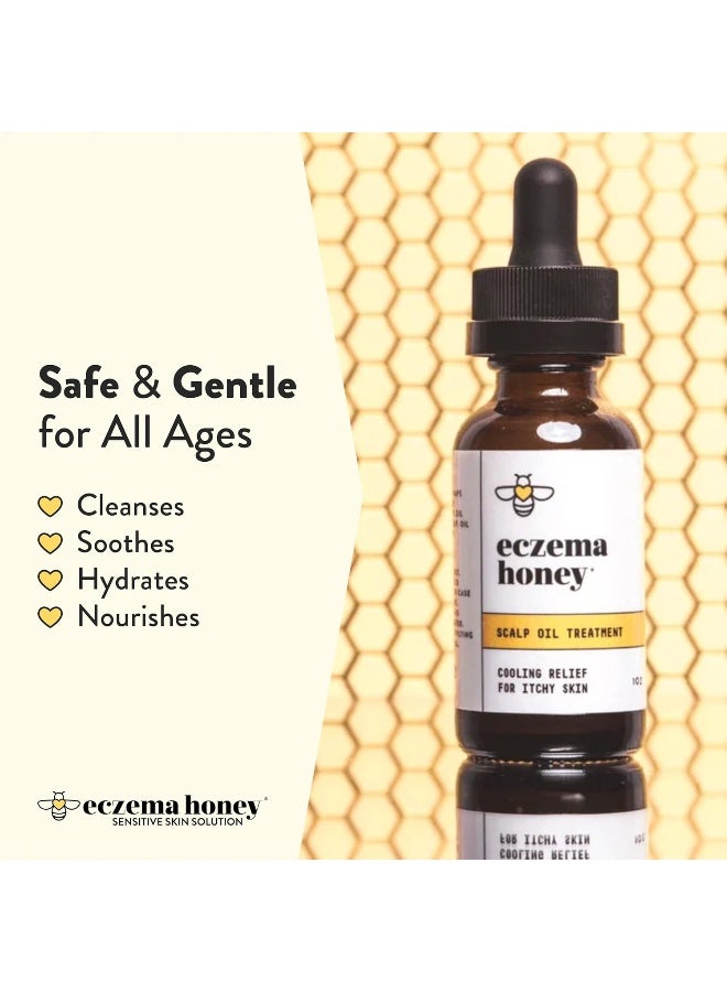 ECZEMA HONEY Soothing Scalp Oil - Natural Hair Oil & Moisturizer Helps Dandruff- Itchy & Dry Scalp Treatment - Daily Hair Care for All Hair & Skin Types (1 Oz) - Image 3