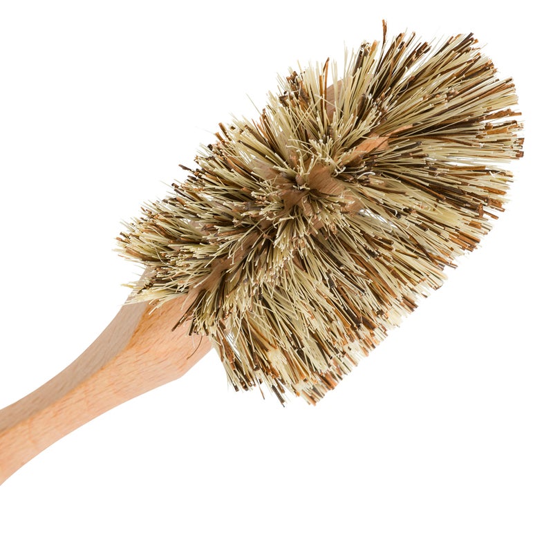 Redecker Extra Long Curved Dish Brush, Extra Strong Union Fiber Bristles, Oiled Beechwood Handle, 10-1/2 Inches, Made in Germany - Image 2