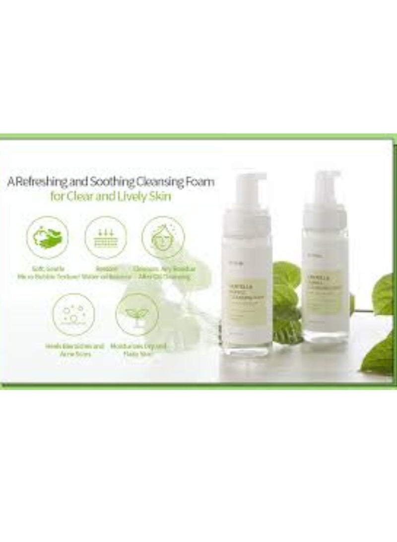 Centella Bubble Foaming Vegan Facial Cleanser - Naturally-Derived Tea Tree Extracts Centella Asiatica Extract 69% Soothing Moisturizing Exfoliating Removes Pore Blackheads Whiteheads 5.07 Fl Oz