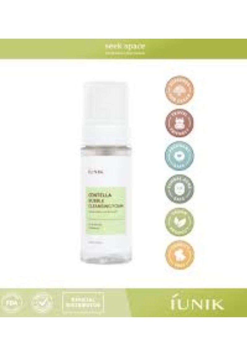 Centella Bubble Foaming Vegan Facial Cleanser - Naturally-Derived Tea Tree Extracts Centella Asiatica Extract 69% Soothing Moisturizing Exfoliating Removes Pore Blackheads Whiteheads 5.07 Fl Oz