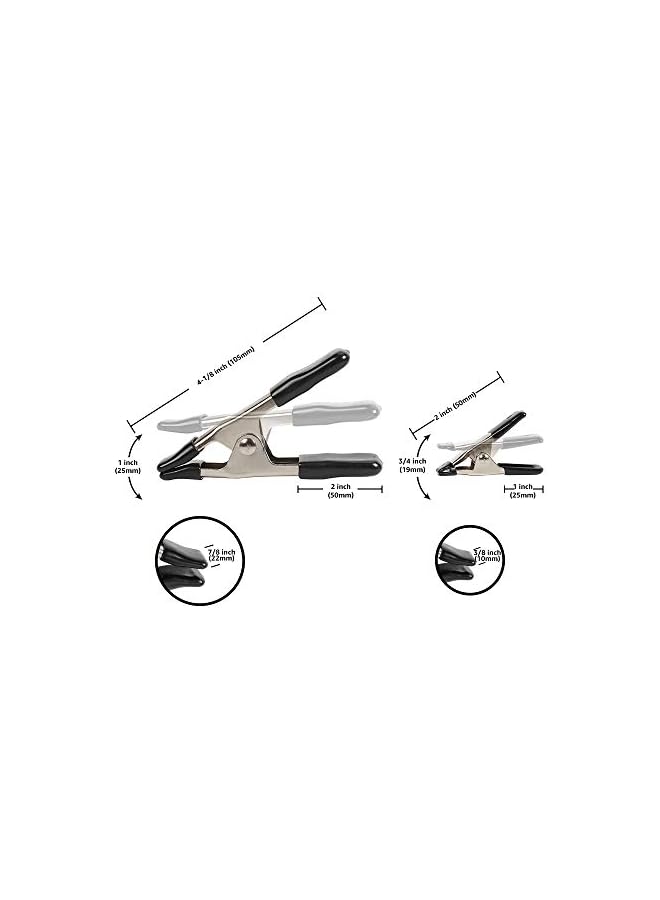 promass 20-Piece Steel Spring Clamp Set - 15 Pieces 3/4-Inch, 5 Pieces 1-Inch - Image 2