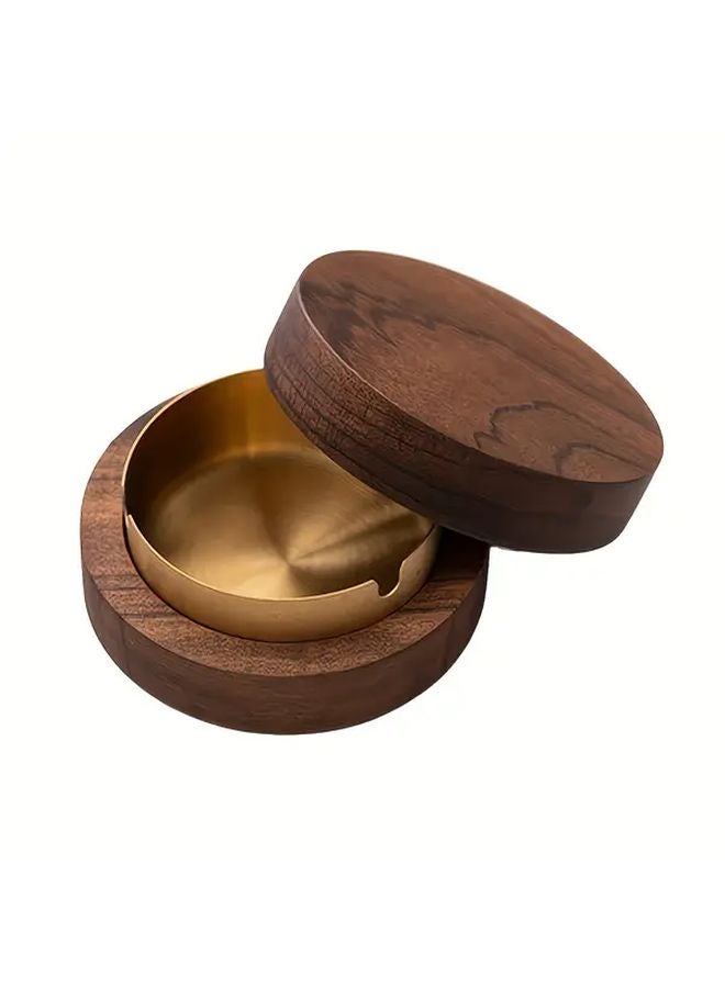 صحن رماد الجوز الثقيل المقاوم للرياح حامل صينية التدخين الفولاذ المقاوم للصدأ الفضي - Image 1