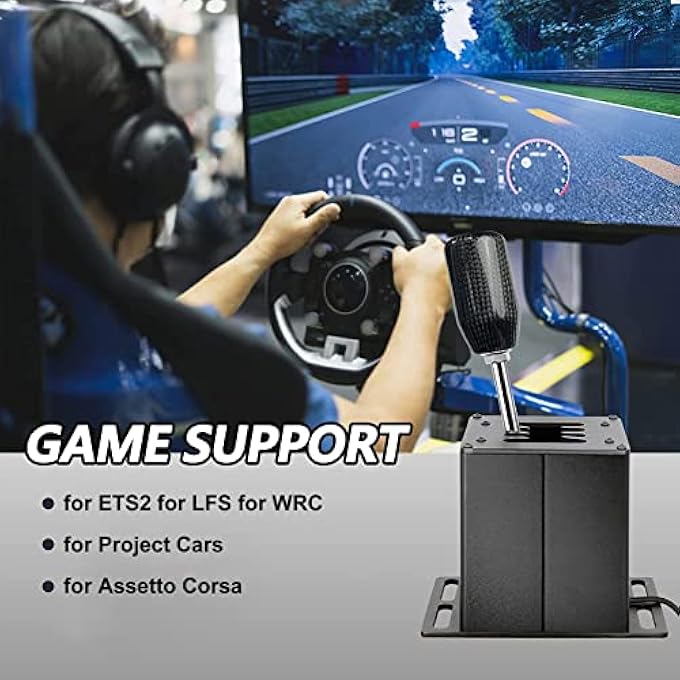 rayihni Goshyda USB Simulator Shifter Professional 7R PC SIM Racing Games H Gear Shifter for G29 G27 G25 G920 T300RS GT Steering Wheel - Image 5
