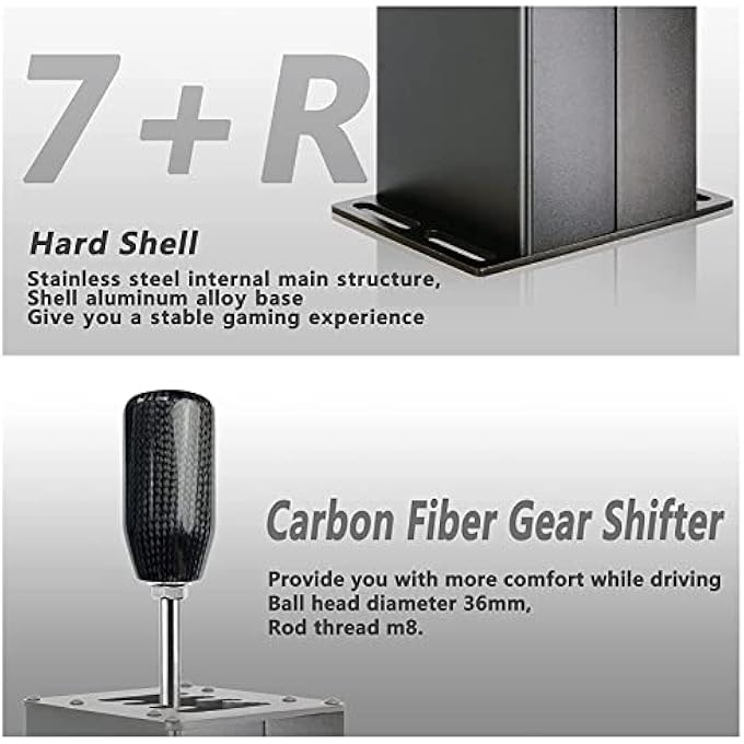 rayihni Goshyda USB Simulator Shifter Professional 7R PC SIM Racing Games H Gear Shifter for G29 G27 G25 G920 T300RS GT Steering Wheel - Image 4