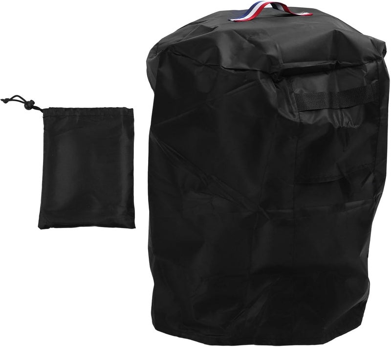 Round Fire Pit Cover for Patio Full Coverage, , Tear with Vent and Handle - Image 1