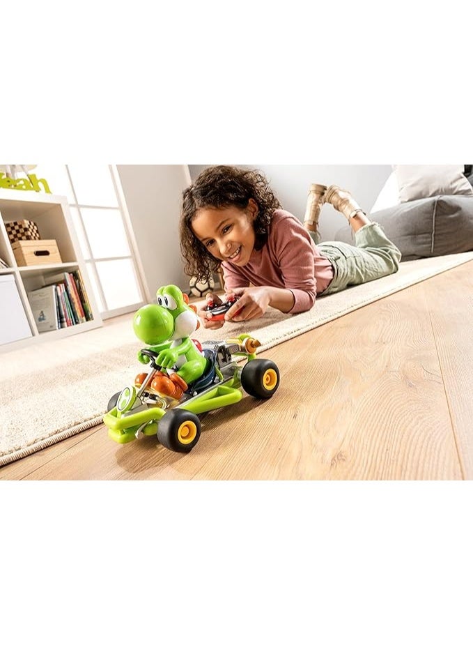Carrera RC Official Licensed Mario Kart Pipe Kart Yoshi 1:18 Scale 2.4 GHz Remote Radio Control Car with Rechargeable LiFePO4 Battery - Kids Toys Boys/Girls - Image 2
