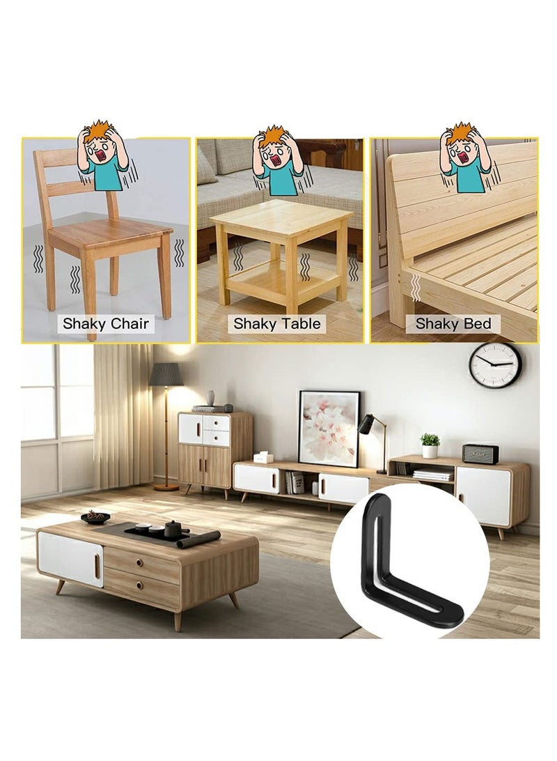 10 Adjustable L Shape Corner Braces Metal Connectors for Furniture DIY Strong Right Angle Brackets for Shelves Chairs Windows Cabinets - Image 2