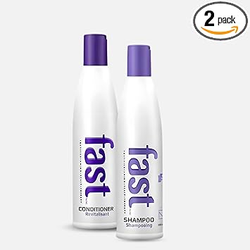 Nisim FAST Hair Growth Shampoo and Conditioner Supercharges Growth for All Hair Types Repairs Damaged Hair Vegan SLSParabenFree 1 Month Supply 300ml x2 - Image 1