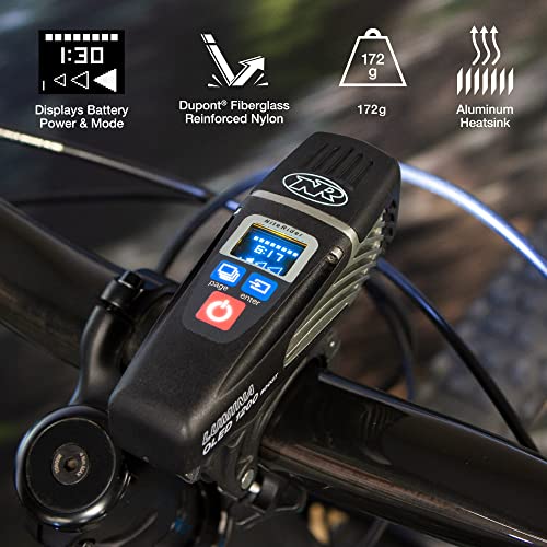 NiteRider Lumina OLED Boost 1200 Lumen USB Rechargeable Bike Headlight – OLED Display USB Rechargeable Front Bike Light 9 Modes IP64 Waterproof Road Cycling MTB Commuter eBike Safety Night Riding - Image 4