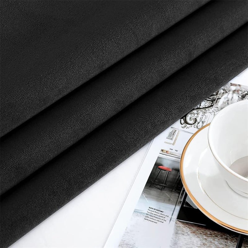 F-CHU Black 70 Inch Round Tablecloth Thickset Velvet Tablecloth with Beautiful Gold Tassels Vintage Table Cloth for Home Decor Wedding, Party, Banquet and Events 70" Round - Image 5