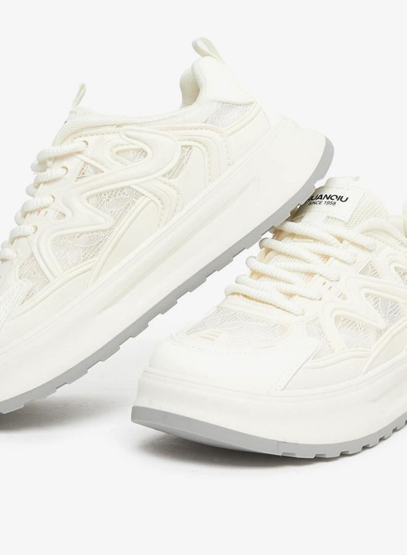 ستايلي اكتيف حذاء سنيكرز بنعل شانكي مع أربطة - Image 4