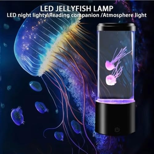 HUMAIZAR Jelly Fish Lamp LED Color Changing Mini Aquarium Simulation, Decorative Acrylic Night Light, USB Battery Operated (Battery NOT Included) Unique Gift Ornament for Home - Image 2