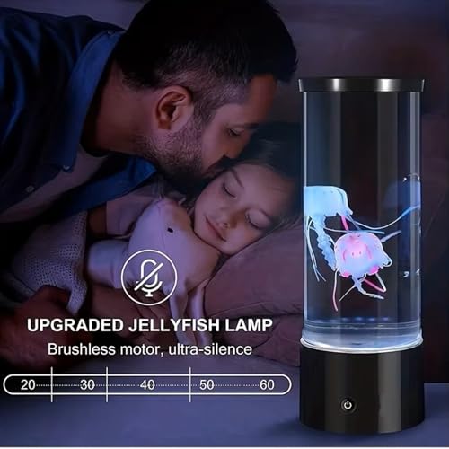 HUMAIZAR Jelly Fish Lamp LED Color Changing Mini Aquarium Simulation, Decorative Acrylic Night Light, USB Battery Operated (Battery NOT Included) Unique Gift Ornament for Home - Image 3