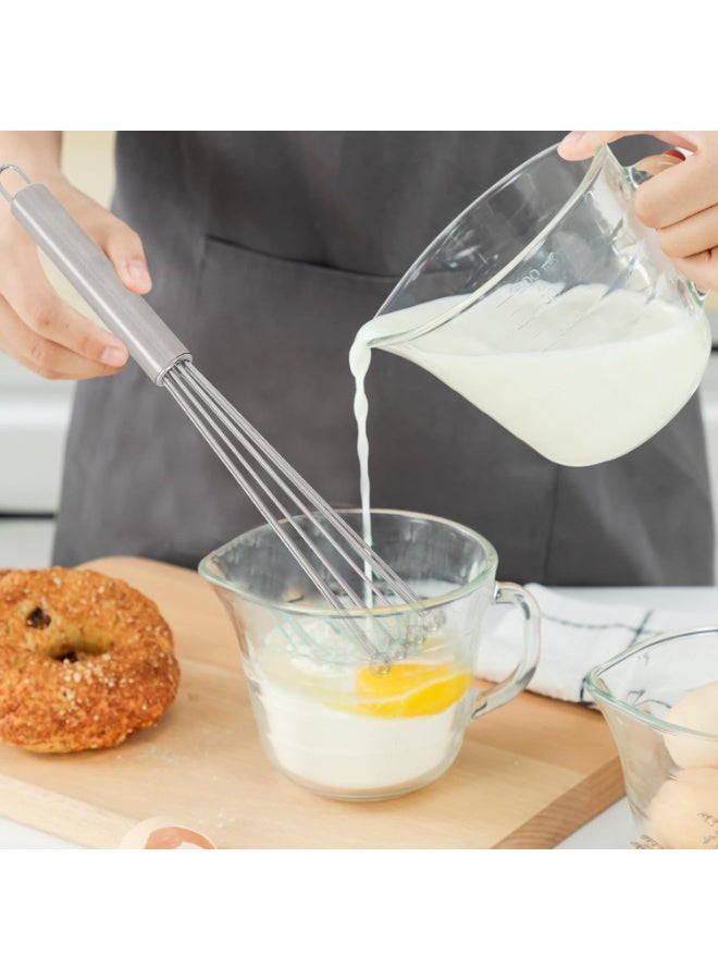 2 Pcs Hand Whisk Set, Stainless Steel Ball Whisk, Kitchen Balloon Whisk, Egg Beater Manual Mixer, for Cooking, Whisking, Blending, Beating, Stirring  - Image 2