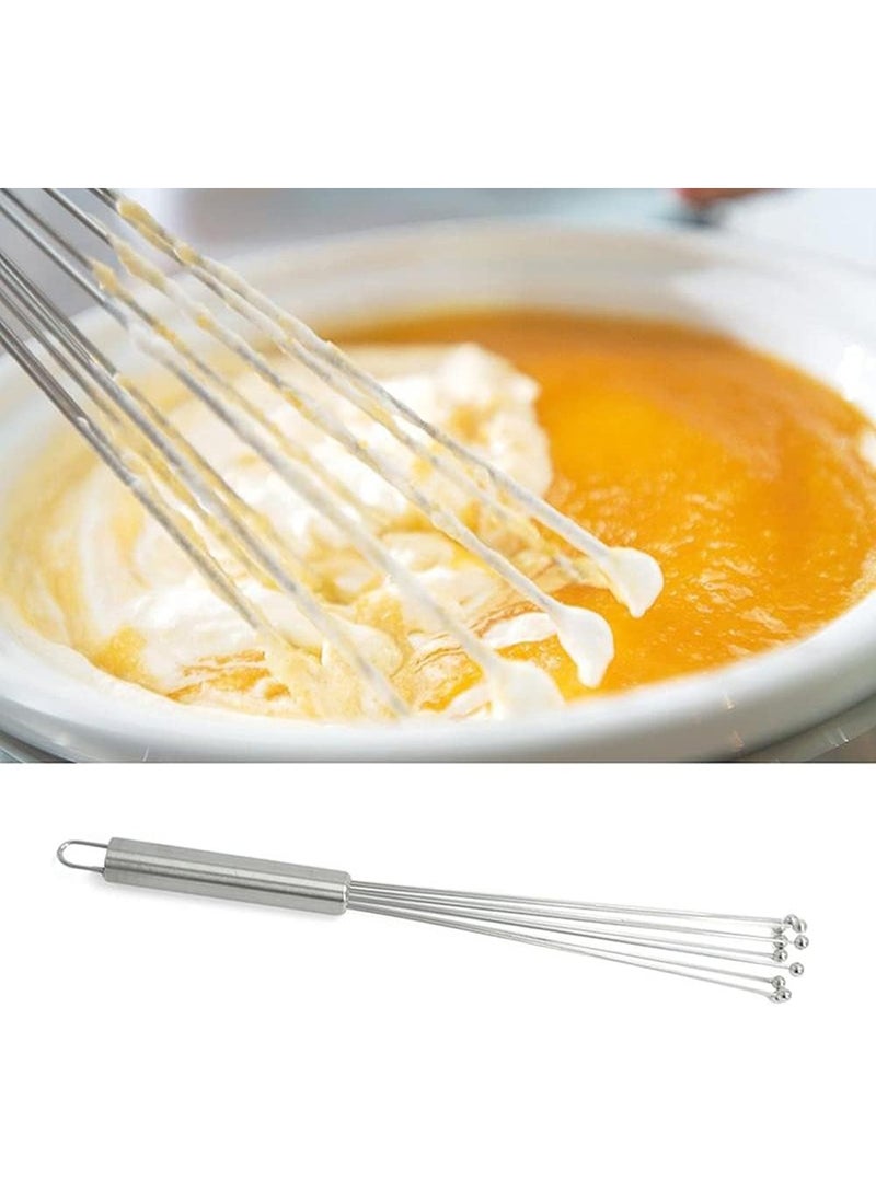 2 Pcs Hand Whisk Set, Stainless Steel Ball Whisk, Kitchen Balloon Whisk, Egg Beater Manual Mixer, for Cooking, Whisking, Blending, Beating, Stirring  - Image 3