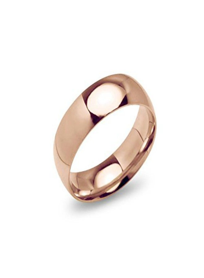 SILVERLINE JEWELRY Stainless Steel Rose Gold Flashed 6mm Comfort Fit Wedding Band Ring Size 13 - Image 1