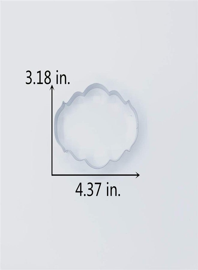 LILIAO Plaque Oval Cookie Cutter - 4.4 x 3.2 inches - Stainless Steel - Image 3