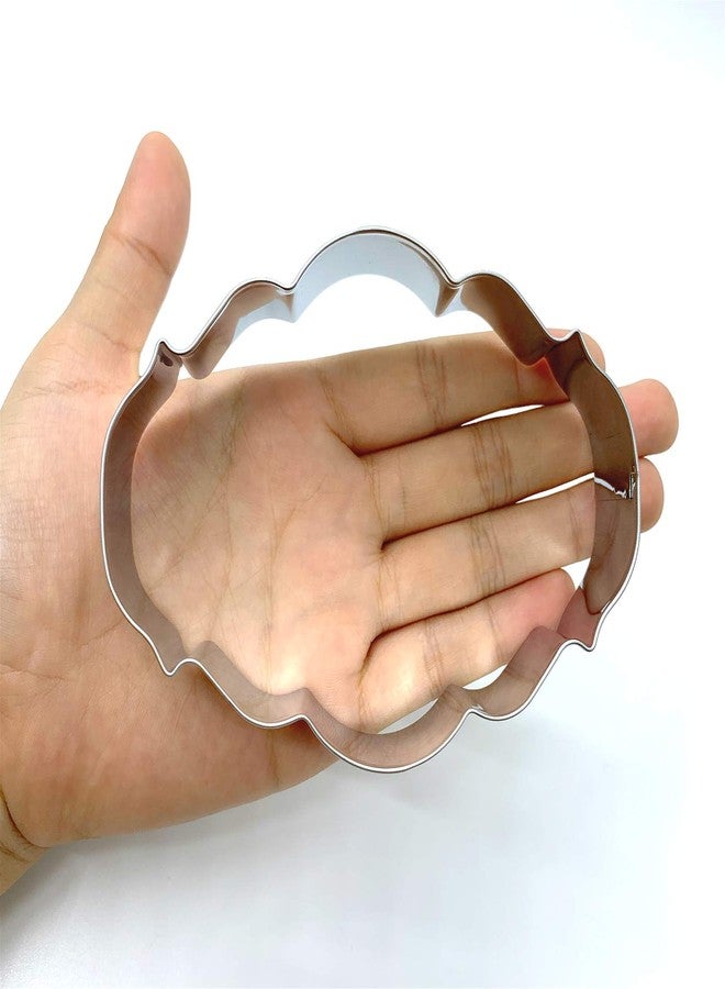 LILIAO Plaque Oval Cookie Cutter - 4.4 x 3.2 inches - Stainless Steel - Image 2