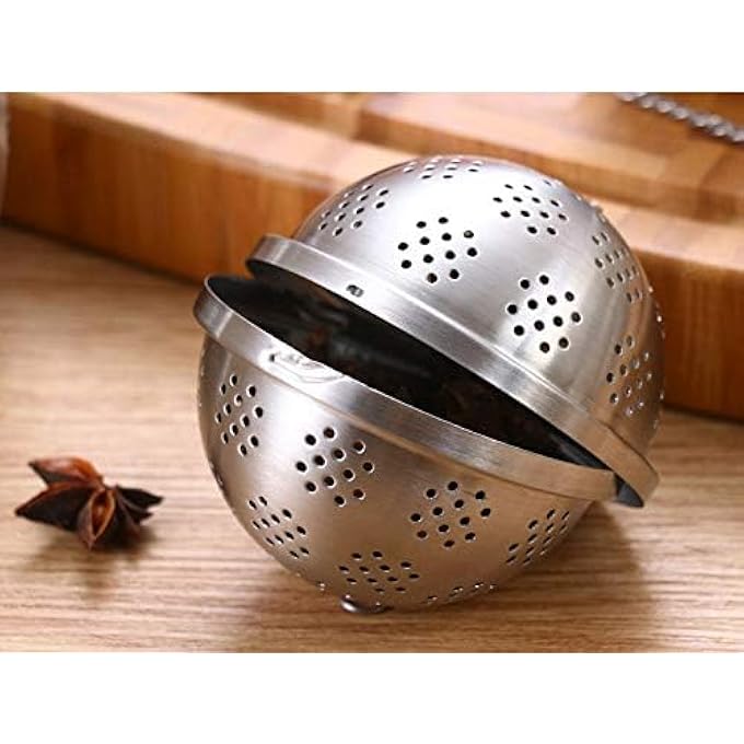 CATOSUM Spice Ball Extra Large For Cooking Seasoning Ball Spice Infuser Tea Ball Filter With Extended Chain Hook For Enhancing Soups Stews Cider Wine And Especially Brewing Large Quantities Of Tea - Image 4