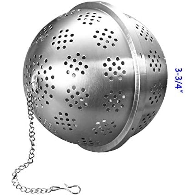CATOSUM Spice Ball Extra Large For Cooking Seasoning Ball Spice Infuser Tea Ball Filter With Extended Chain Hook For Enhancing Soups Stews Cider Wine And Especially Brewing Large Quantities Of Tea - Image 2