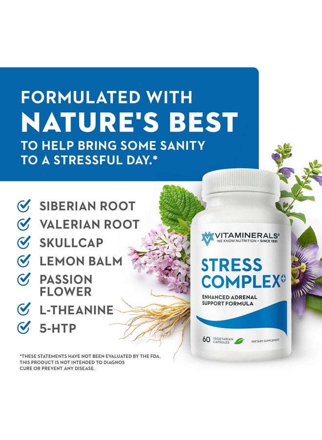 Vitaminerals فيتامينيرالز 39 مركب دعم الإجهاد ودعم الغدة الكظرية 60 حبة - Image 4