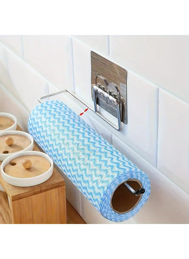 PURCHASE ZONE PURCHASE ZONE 2pc Kitchen Towel Hook Self Adhesive Easy Install Towel Storage Holder Wall Mounted Paper Towel Holder Stainless Steel Hanging Rack Kitchen Organizers and Storage 2 Pack  - Image 3