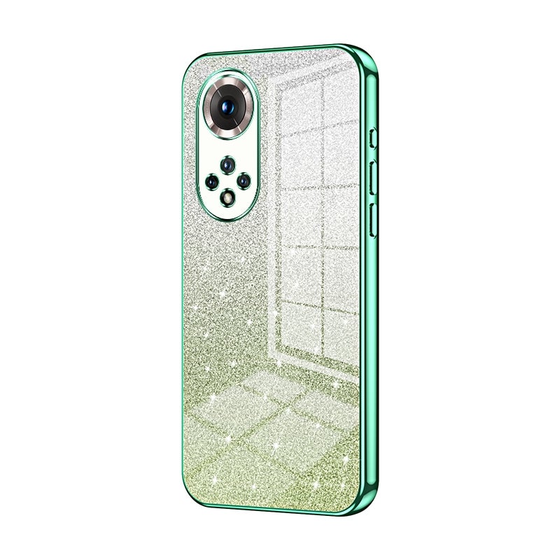 HuHa Protective Cover For Honor 50 Pro  / Huawei nova 9 Pro Gradient Glitter Powder Electroplated Phone Case(Green) - Image 1