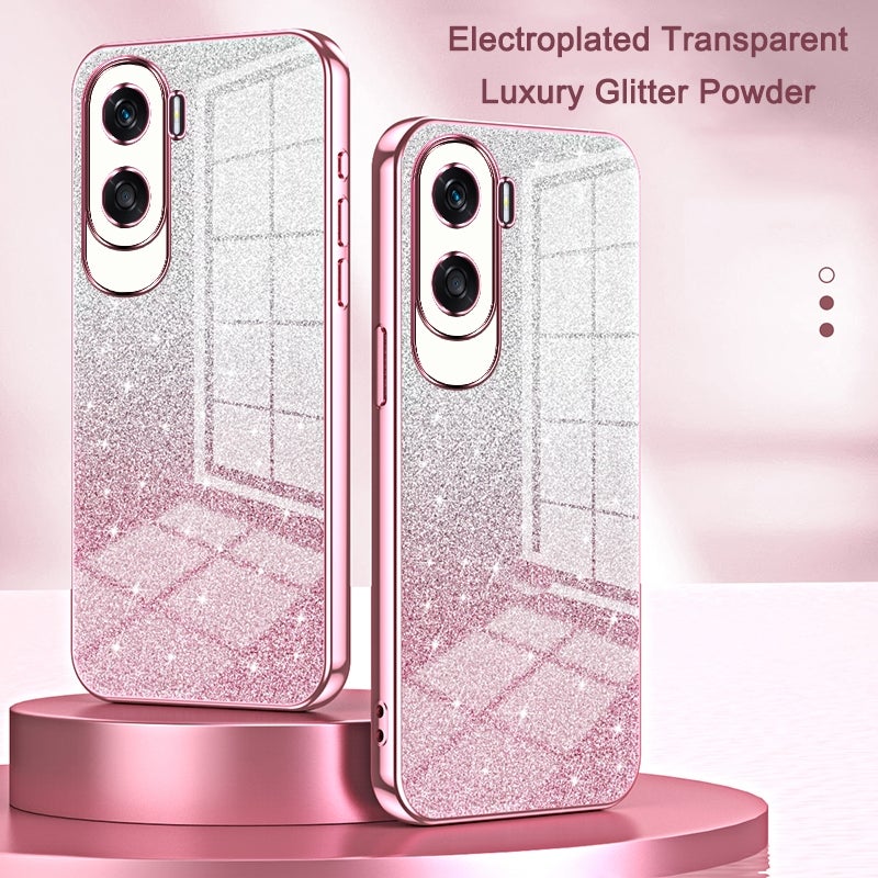 HuHa Protective Cover For Honor 50 Pro  / Huawei nova 9 Pro Gradient Glitter Powder Electroplated Phone Case(Green) - Image 2