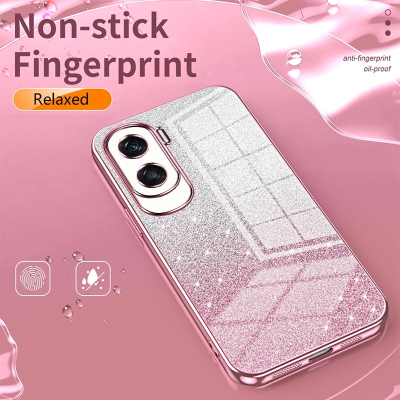 HuHa Protective Cover For Honor 50 Pro  / Huawei nova 9 Pro Gradient Glitter Powder Electroplated Phone Case(Green) - Image 4
