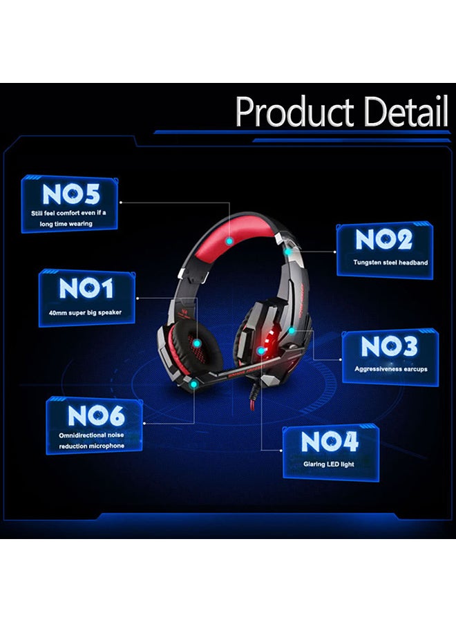 KOTION EACH G9000 Over-Ear Wired Gaming Headphones With Mic For PS4/PS5/XOne/XSeries/NSwitch/PC - Image 3