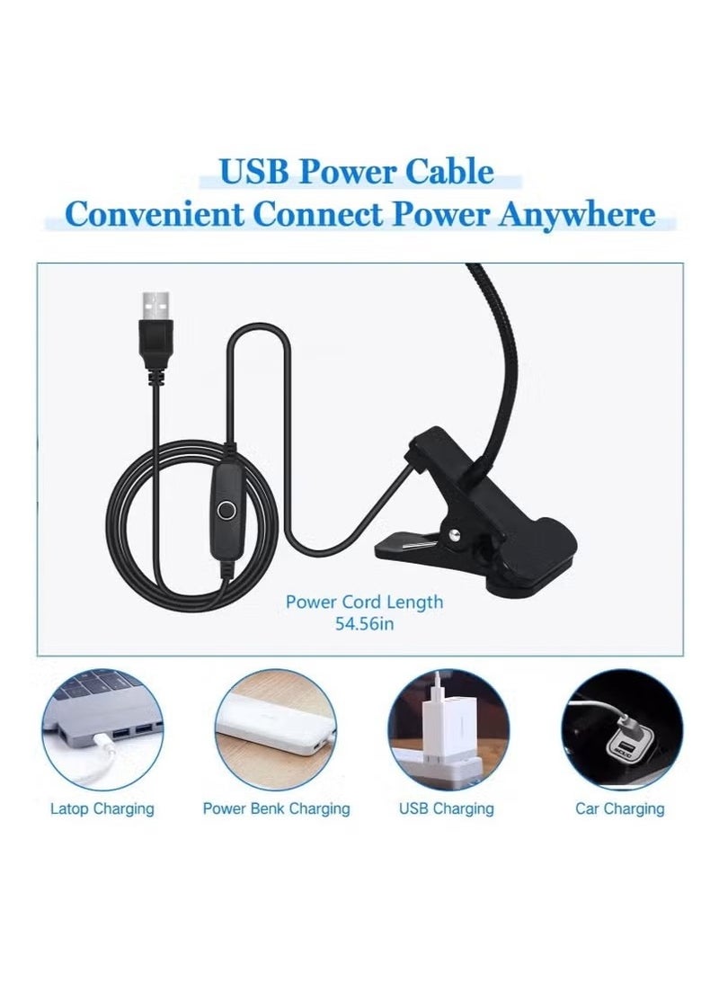 Nail Lamp LED, Nail Manicure Dryer Curing Light, With Black Gooseneck and Clamp for Gel Nails (Black/Purple) - Image 2