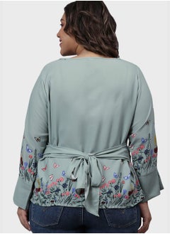 Instafab Plus Floral Print Blouse  - Image 3