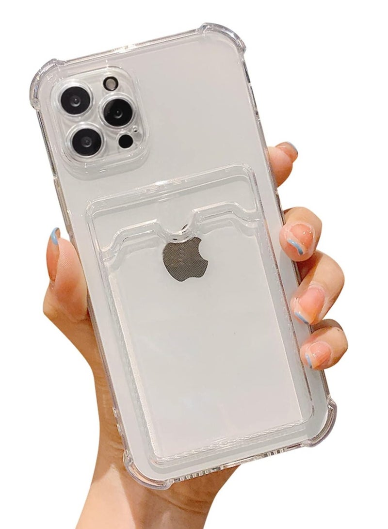 ten.tech TenTech Transparent cover with shockproof corners with card holder - card holder - heat-resistant polyurethane card holder for iPhone 11 Pro Max - transparent  - Image 1