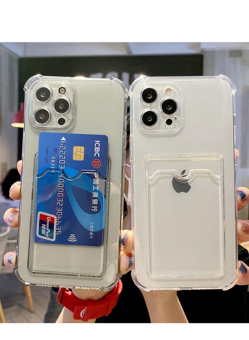 ten.tech TenTech Transparent cover with shockproof corners with card holder - card holder - heat-resistant polyurethane card holder for iPhone 11 Pro Max - transparent  - Image 2