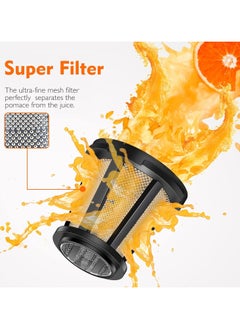 amzchef Juicer Machines Cold Press Slow Juicer Masticating Juicer for Whole Fruits and Vegetables Delicate Chew No Need to Filter BPA Free Juice Extractor Grey  - Image 4