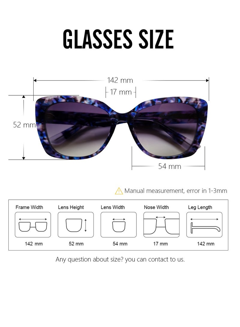 DLS Sunglasses for men and women - Oversized Acetate Frame with UV protacted lenses multipurpose use (MS7015-C5) - Image 3