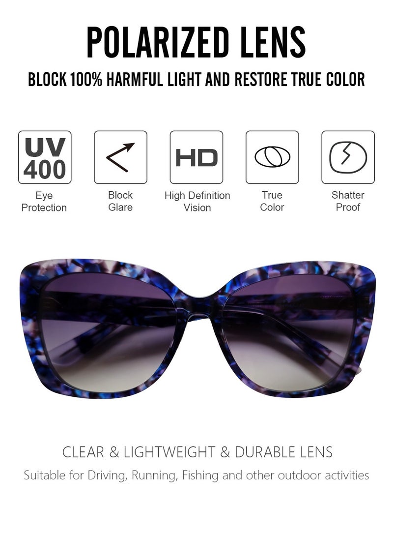 DLS Sunglasses for men and women - Oversized Acetate Frame with UV protacted lenses multipurpose use (MS7015-C5) - Image 2