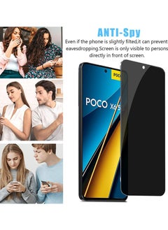 SNBFA 3 PCS Xiaomi POCO X6 Privacy Screen Protector，28°Privacy Protector Support Fingerprint Unlock ,9H Tempered Glass Film Easy Installation Anti-Scratch Film  - Image 4