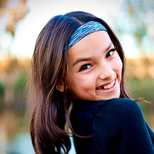 FROG SAC Headbands for Girls - 6 Adjustable No Slip Head Bands for Kids, Athletic Sport Hair Bands for Women, Stretch Elastic Workout Headband Hair Accessories (Multicolor 5, Universal) - Image 3