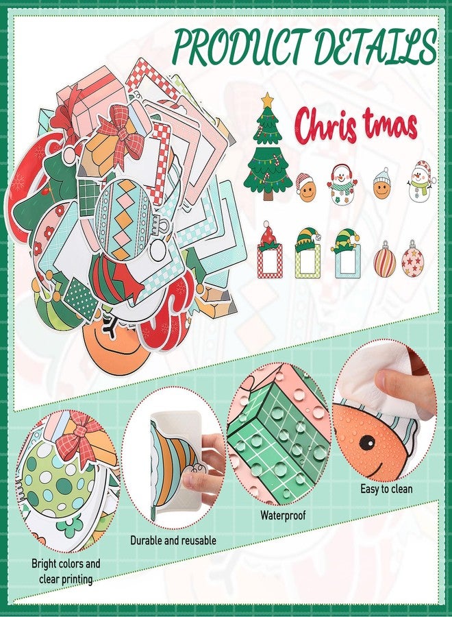 Moinchore 94 PCS Christmas Selfies Bulletin Board Decorations Xmas Bulletin Board with Photos Selfies Winter Elf Hat Pencil Christmas Tree Cutouts with Clamps for School Xmas Holiday Classroom Decor - Image 3