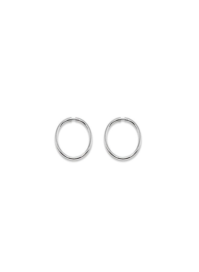 Hoops 4 Less 14K White Gold Tiny Small Endless 10mm Round Thin Cartilage Hoop Earrings for Women Men - Image 5