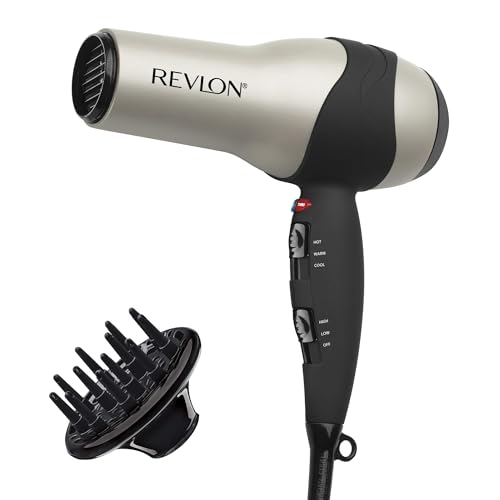 REVLON Turbo Hair Dryer with Advanced Ionic Technology, Ceramic Coating | Turbo Heat and Cold Shot Features, 1875 Watts for Fast Drying and Shine (Silver) - Image 1