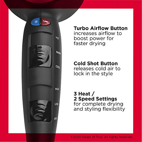REVLON Turbo Hair Dryer with Advanced Ionic Technology, Ceramic Coating | Turbo Heat and Cold Shot Features, 1875 Watts for Fast Drying and Shine (Silver) - Image 3