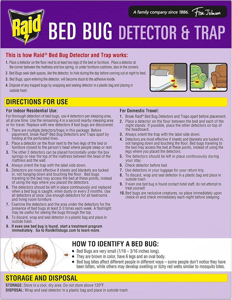 RAID Bed Bug Detector & Trap, 8 ct - Image 2