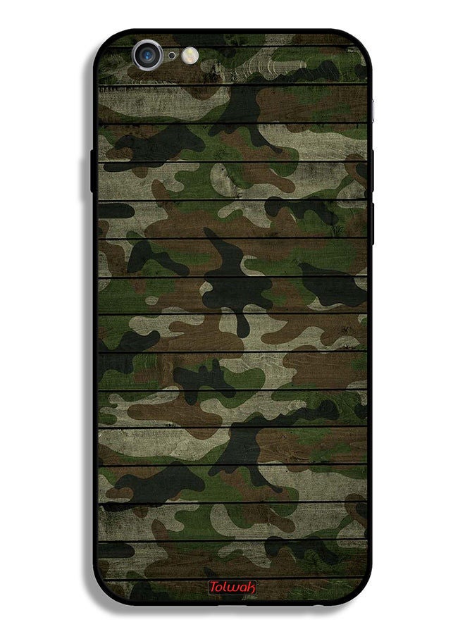 Tolwak Apple iPhone 6/6s Plus Protective Case Camouflage Wooden Pattern - Image 2