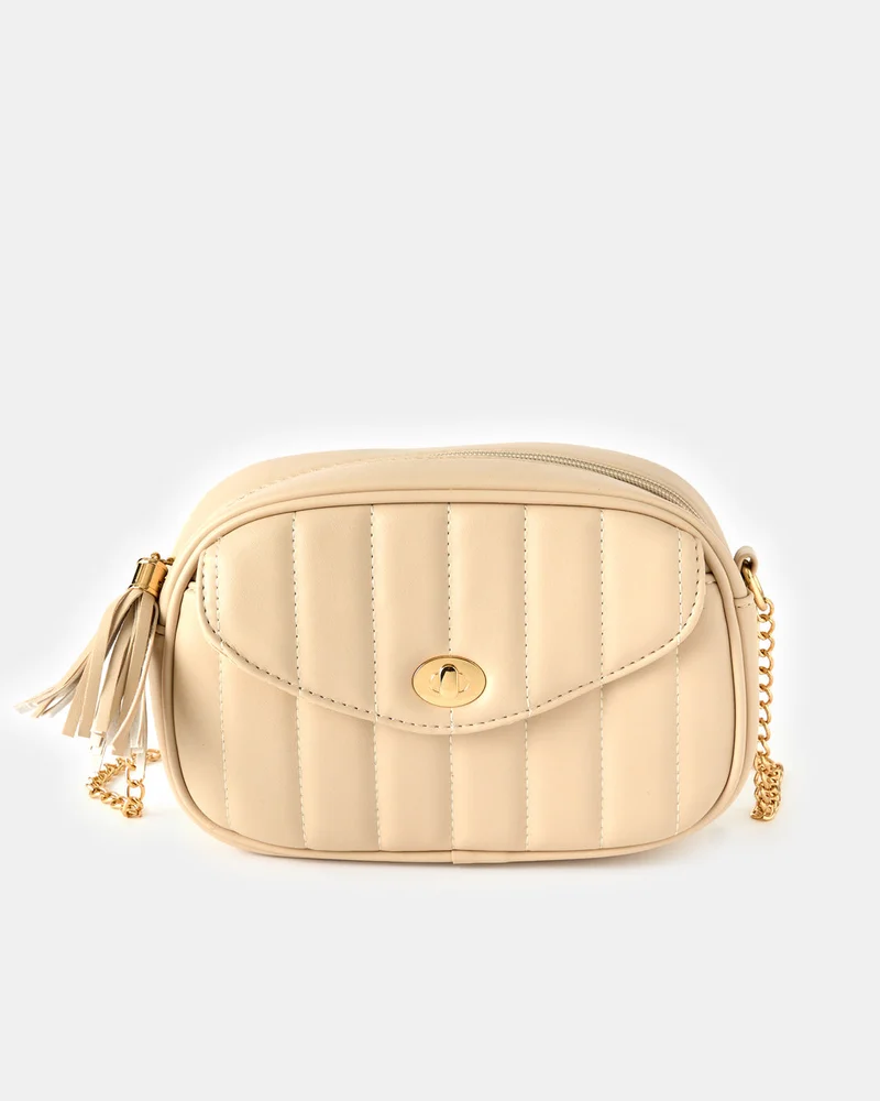 REDTAG Women Beige Messenger Bag