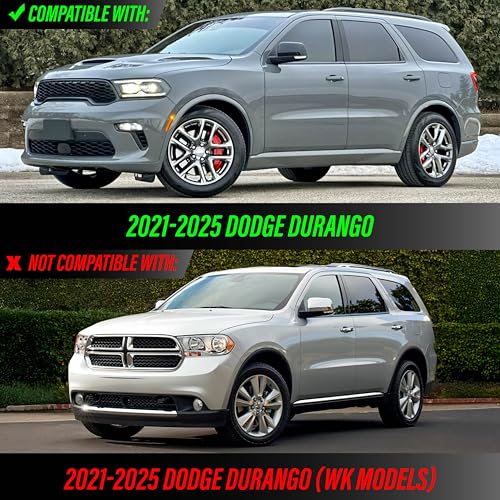USR UNIQUE STYLE RACING USR 21-25 D6U SUV Side Marker Light – Front Smoked Parking Lamps (Left + Right) Pair - Compatible with 2021-2025 Dodge Durango All Models such as SXT, GT, R/T, SRT 392 (SMOKE LENS w/AMBER LED) - Image 2