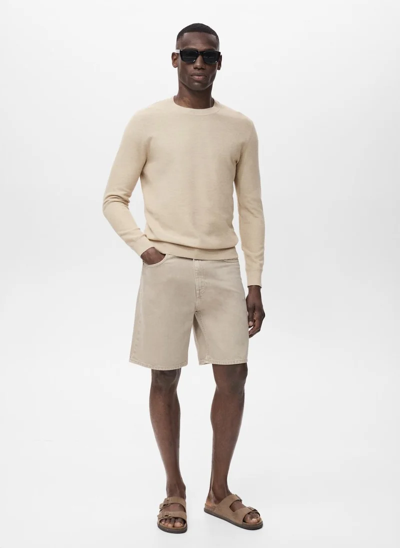 مانجو مان Microstructured cotton knitted sweater