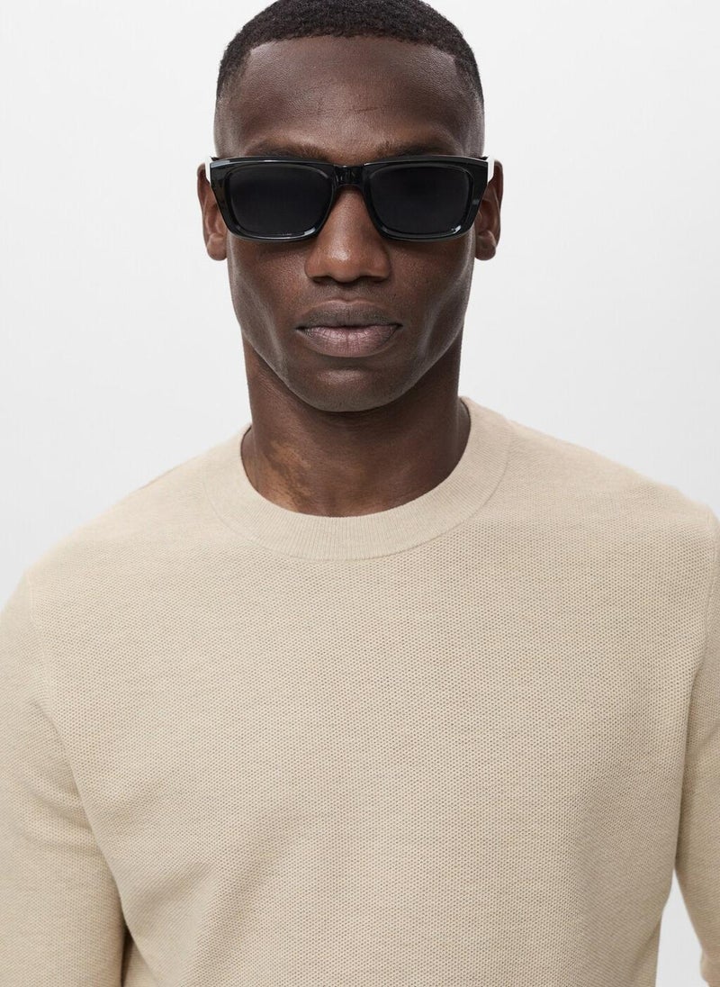 Mango Man Microstructured cotton knitted sweater - Image 4