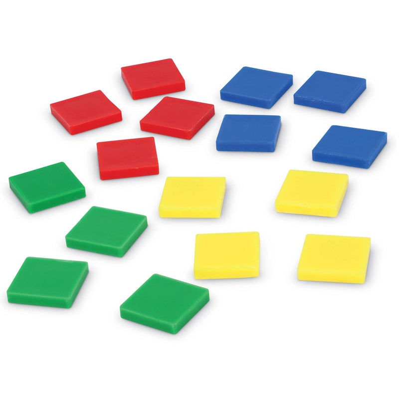 Learning Resources Square Color Tiles, Counting, Sorting Toy, Set of 400 in 6 Colors, Ages 4+ - Image 4